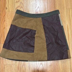 Abercrombie & Fitch Brown and Tan Mini Skirt